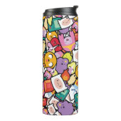 Abenteuerzeit | Zeichen-Toss-Muster Thermosbecher (Nach links gedreht)