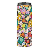 Abenteuerzeit | Zeichen-Toss-Muster Thermosbecher (Rückseite)