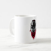 Abenteurer-Mops Kaffeetasse (Vorderseite Links)