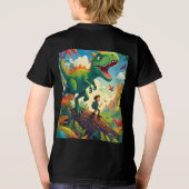 Abenteurer und Dino: Eine Reise durch eine fantast Tri-Blend Shirt (Rückseite)