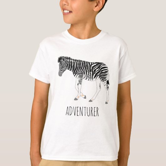 Abenteurer-Zebra-T - Shirt (Vorderseite)