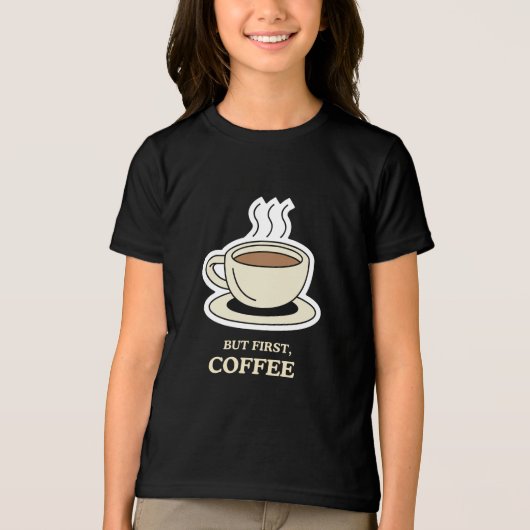 Aber als Erstes Kaffee, der lange Zeit frisch war Tri-Blend Shirt (Vorderseite)