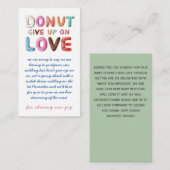 ABER aufgeben bei der Liebe Änderung der Datumsplä Mitteilungskarte (Vorne/Hinten)