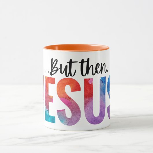 Aber dann Jesus große Abstrakte Tasse Glaubenssatz (Zentrum)