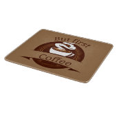 Aber das erste Coffee Fun Coffein Addict Zitat Schneidebrett (Ecke)
