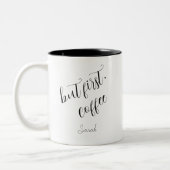 Aber das erste Coffee-Script Personalisiert Minima Zweifarbige Tasse (Links)