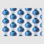 Aber das erste KAFFEE Blue Cup Saucer Foto Seidenpapier (Vorderseite)