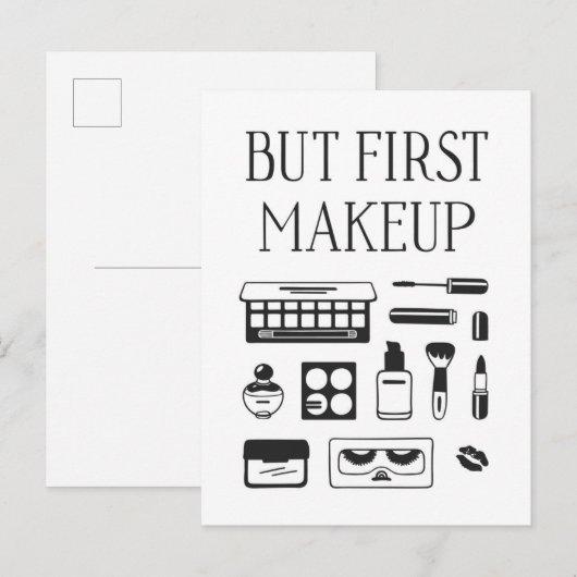 Aber das erste Makeup Postkarte (Vorne/Hinten)