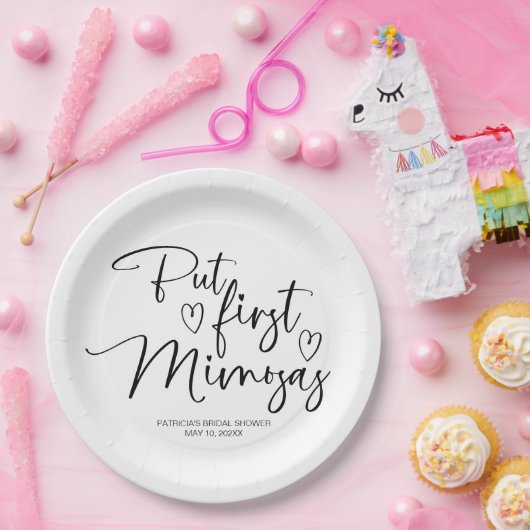 Aber das erste Mimosas-Brautparty Pappteller (Party)