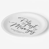 Aber das erste Mimosas-Brautparty Pappteller (Schrägansicht)