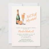 Aber das erste Mimosas-Champagner-Brautparty Einladung (Vorderseite)