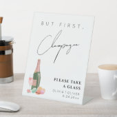 Aber das erste Zeichen der Champagner-Hochzeit Sockelschild (In SItu)