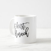 Aber das Zitat der ersten Brunch-Typografie Kaffeetasse (Vorderseite Links)