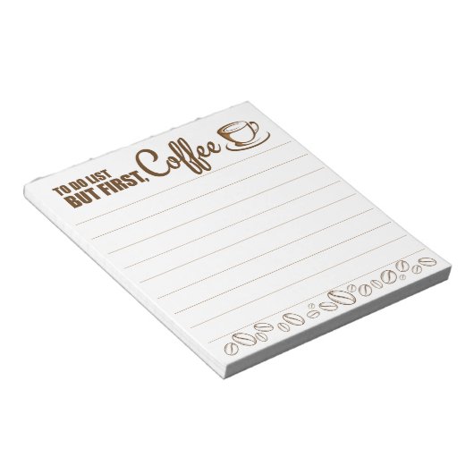 Aber der erste Coffee Notepad Notizblock (angewinkelt)