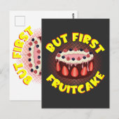 Aber der erste Fruchtkuchen, der Fruchtkuchentag Postkarte (Vorne/Hinten)