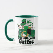 Aber der erste irische Kaffee: Eine St. Patrick's Tasse (Links)