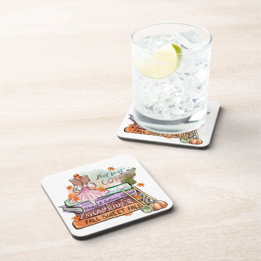 Aber der erste Kaffee, der farbenfrohe Fall Buch L Getränkeuntersetzer (Rechte Seite)