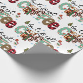 Aber der erste Kaffee frohe Weihnachten Geschenkpapier (Ecke)