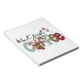 Aber der erste Kaffee frohe Weihnachten Notizblock (angewinkelt)