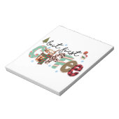 Aber der erste Kaffee frohe Weihnachten Notizblock (Rotiert)