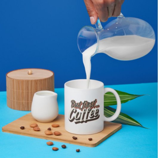 Aber der erste Kaffee-Funny-Kaffee-Zitat Kaffeetasse