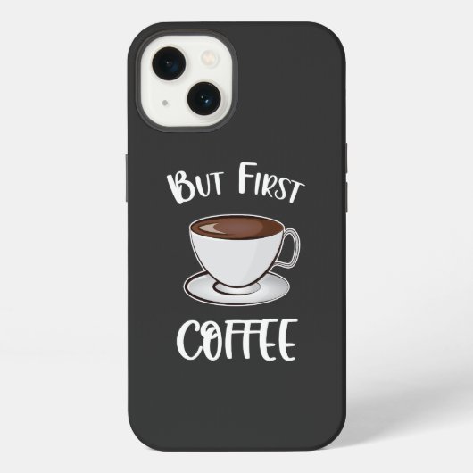 Aber der erste Kaffee - Kaffee Lover iPhone Hülle (Rückseite)