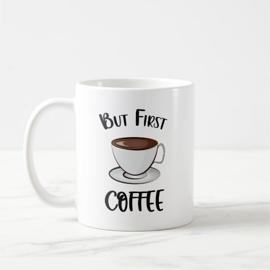 Aber der erste Kaffee - Kaffee Lover Kaffeetasse (Links)