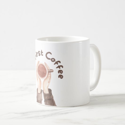 Aber der erste Kaffee Kaffeetasse (VorderseiteRechts)