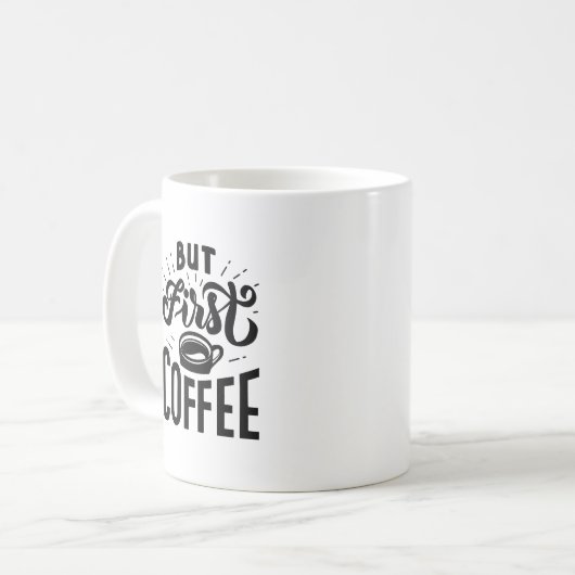 Aber der erste Kaffee Kaffeetasse (Vorderseite Links)