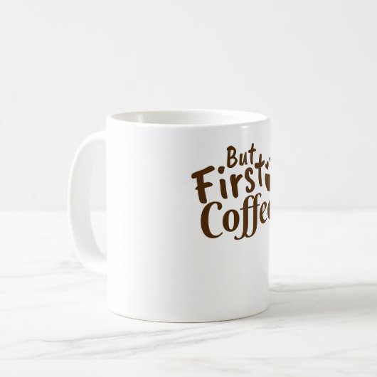 Aber der erste Kaffee Kaffeetasse (Vorderseite Links)