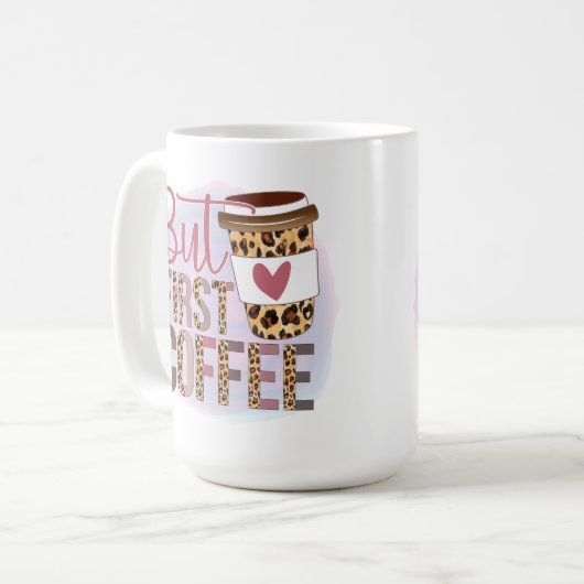 Aber der erste Kaffee Kaffeetasse (Vorderseite Links)