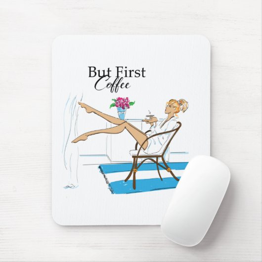 Aber der erste Kaffee Mousepad (Mit Mouse)