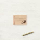 Aber der erste Kaffee Post-it Klebezettel (Auf Schreibtisch)