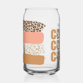 Aber der erste Kaffee rosa Leopard Druck Dosenglas (Vorderseite)