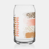 Aber der erste Kaffee rosa Leopard Druck Dosenglas (Rückseite)