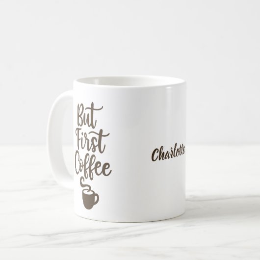 Aber der erste kaffeebraun-Skriptname Kaffeetasse (Vorderseite Links)