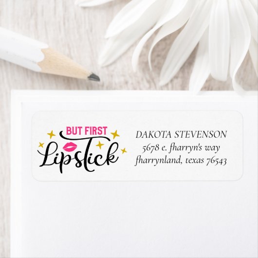 Aber der erste Lipstick | Makeup Typografy Address (Insitu)