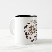 Aber die erste Kaffeereise Umarmung Zweifarbige Tasse (Vorderseite Links)