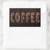 Aber die ersten Kaffeebohnen Rechteckiger Aufkleber (Tasche)