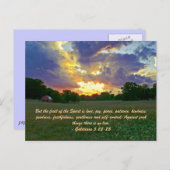 Aber die Frucht des Geistes ist Liebe, Freude, Fri Postkarte (Vorne/Hinten)