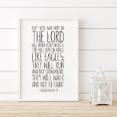 Aber diejenigen, die im Herrn hoffen, Jesaja 40:30 Poster