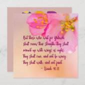 Aber diejenigen, die warten Christlich florale Ins (Vorne/Hinten)