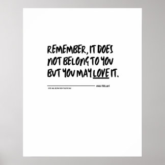 "Aber du kannst es Liebe geben." Poster