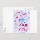 Aber du siehst nicht krank aus! Unsichtbare Behind Postkarte (Vorne/Hinten)