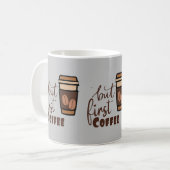 aber erst Kaffee Kaffeetasse (Vorderseite Links)