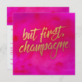 Aber erste Champagner Einladung Pearl Shimmer Papi (Vorne/Hinten)