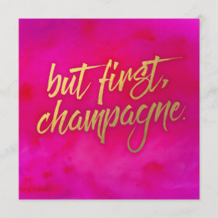 Aber erste Champagner Einladung Pearl Shimmer Papi