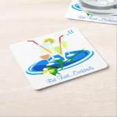 Aber erste Cocktails trinken Zitat Spaß Spaß Rechteckiger Pappuntersetzer (angewinkelt)