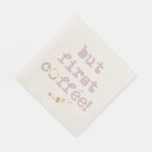 Aber Erste Coffee Fun Typografie mit Kaffeebar Serviette (Ecke)