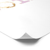 Aber erste Kaffee Fun Typografie mit Kaffeefleck Poster (Ecke)